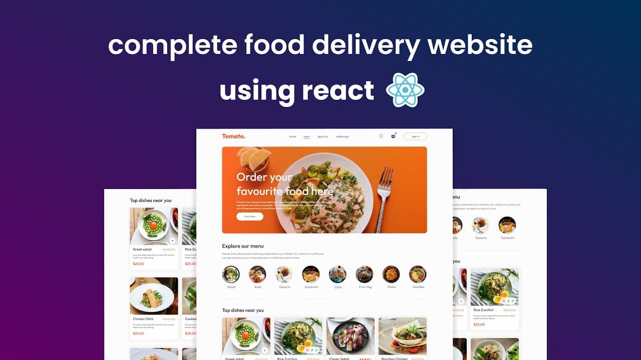 Complete Food Delivery App Using React JS