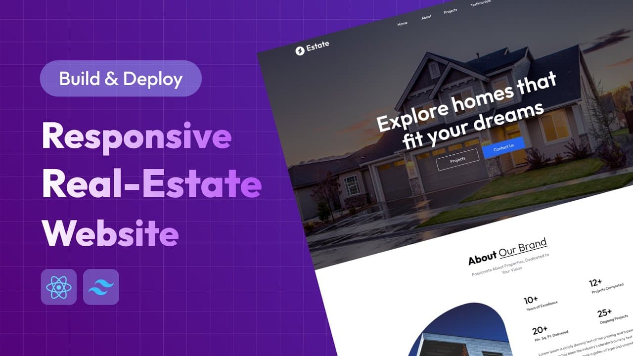 Real Estate Website Using React and Tailwind CSS