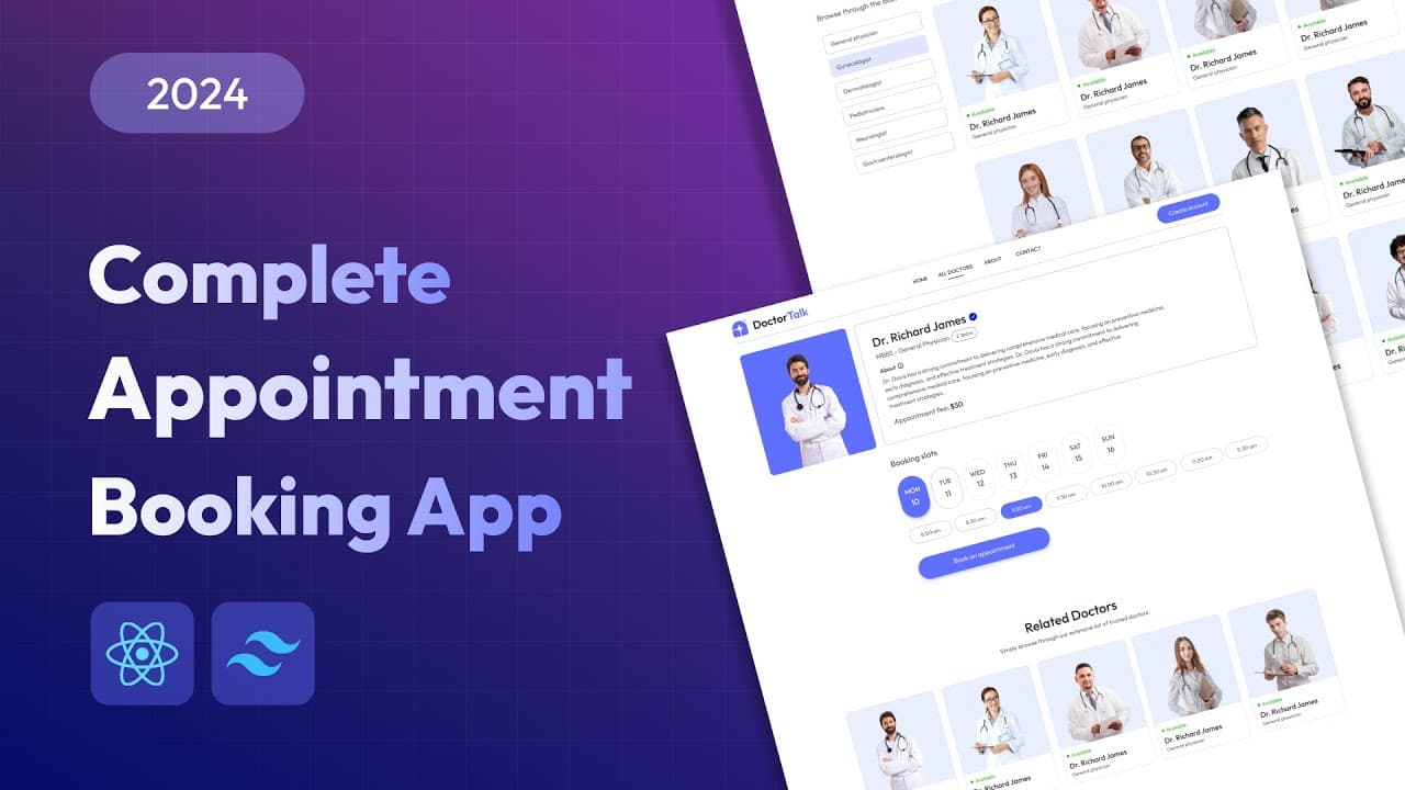 Build Doctor Appointment Booking App Using React JS