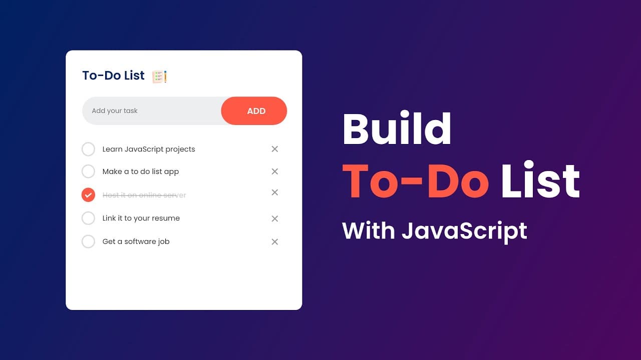 Create To-Do List App Using JavaScript