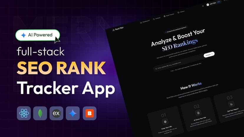 Full Stack SEO Rank Tracker App using React js