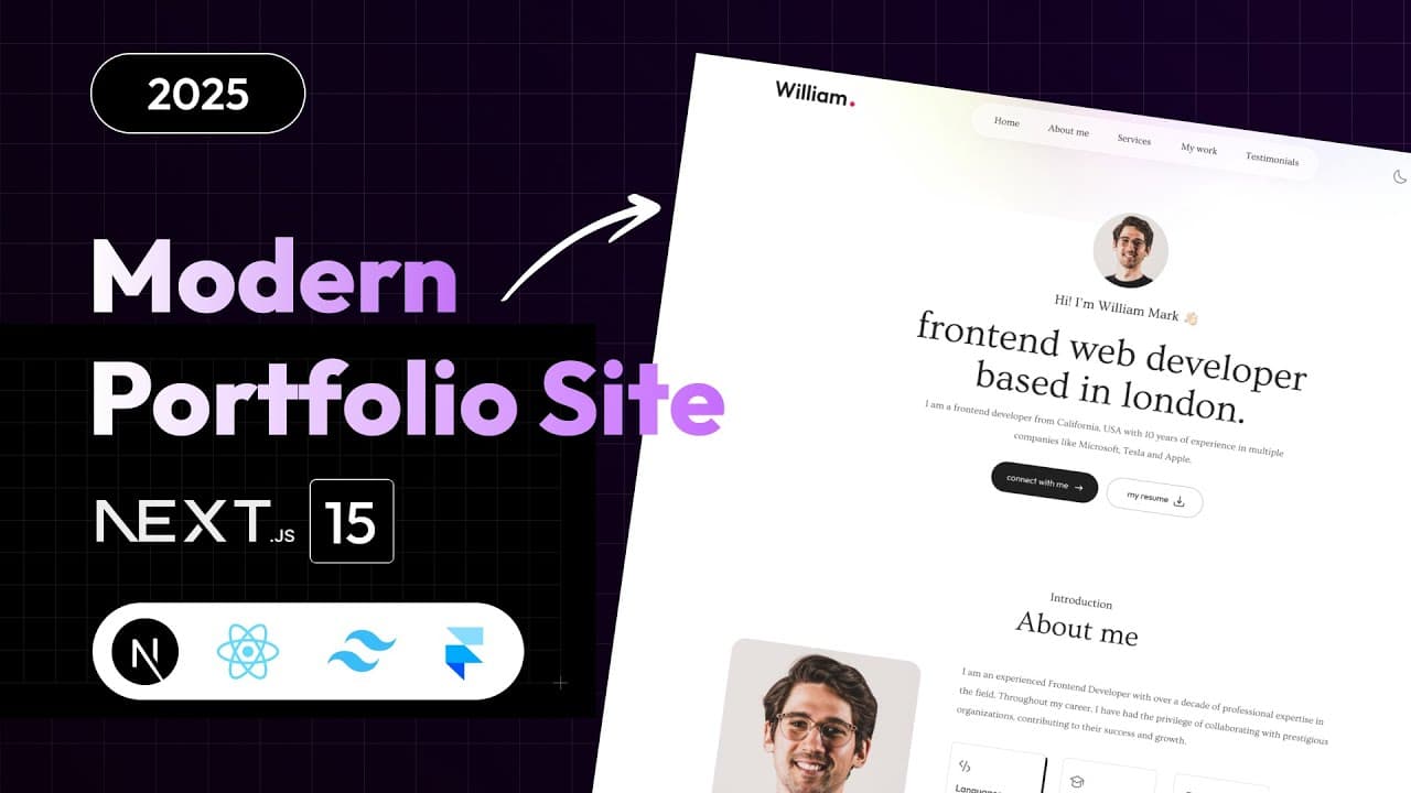 Build Next.js Responsive Portfolio Website