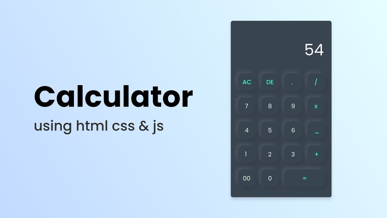 Build A Calculator Using HTML CSS & JavaScript