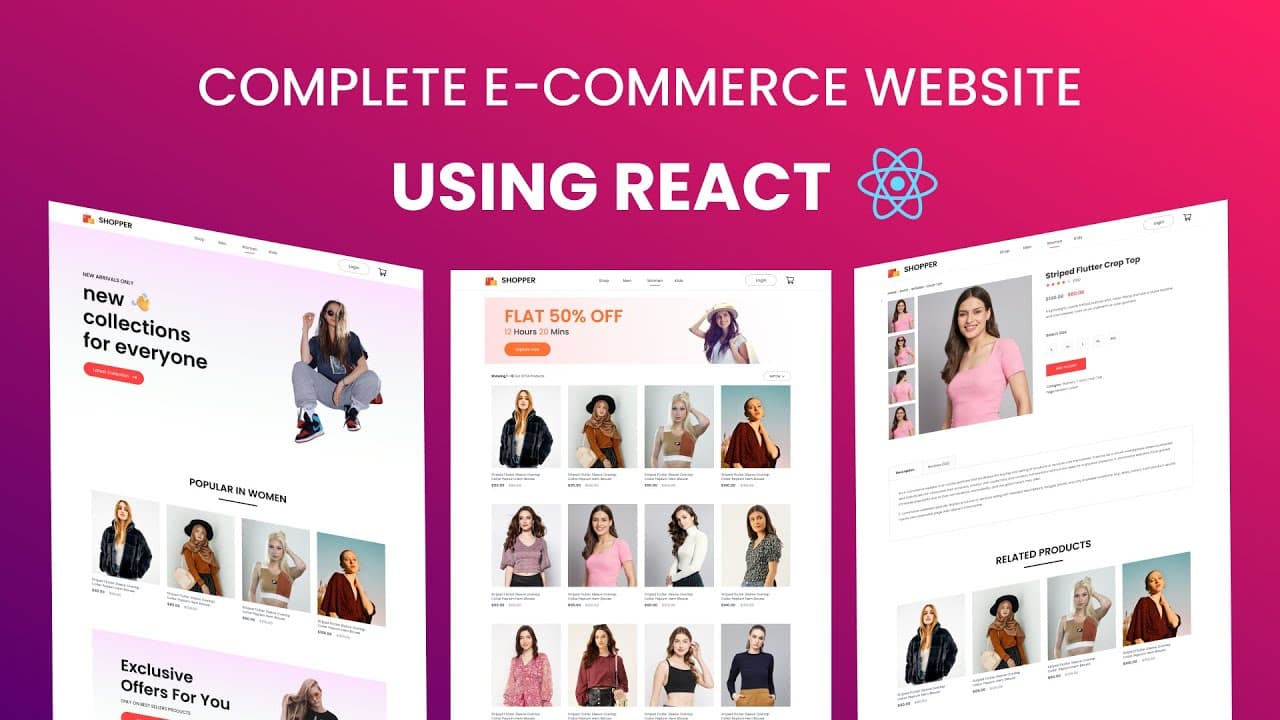Complete E-Commerce Website Using React JS