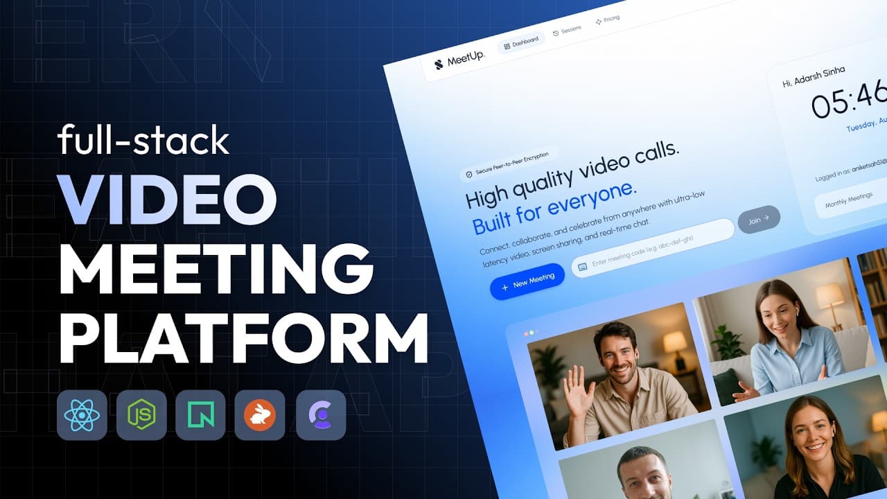 Full Stack Video Meeting App using PERN Stack 