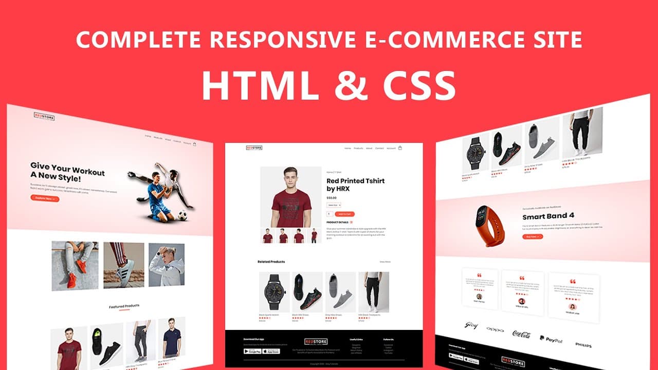 Create E-Commerce Website Using HTML And CSS