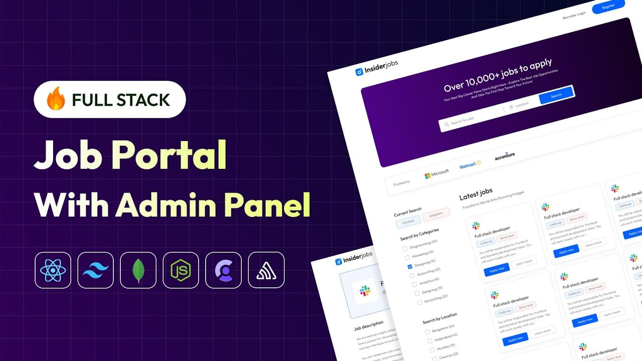 Build Full Stack Job Portal App Using MERN Stack